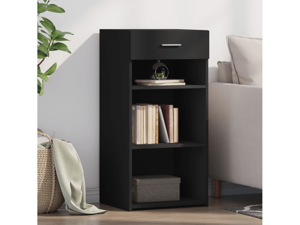 Aparador Madera De Ingeniería Negro 45x42,5x93 Cm