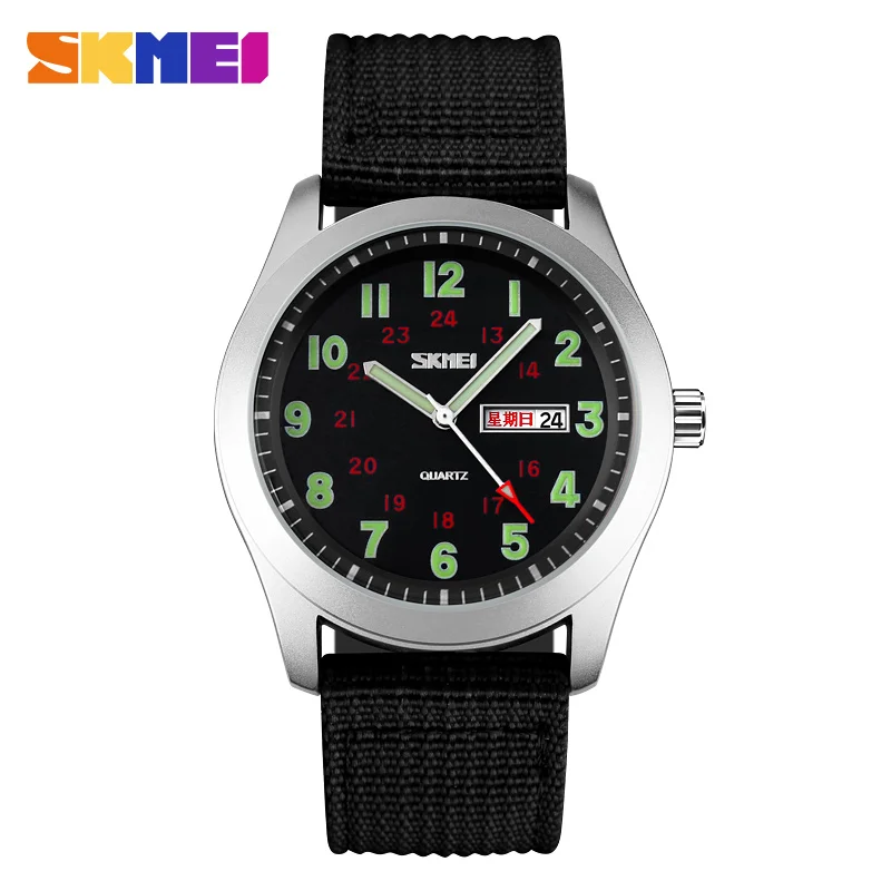 Reloj De Hombre (negro) Con Manecillas Luminosas, Resistente Al Agua, Indicador De Fecha Y Función De Reloj.
