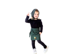 Kit o Disfraz de Castañera Otoño Verde para niña