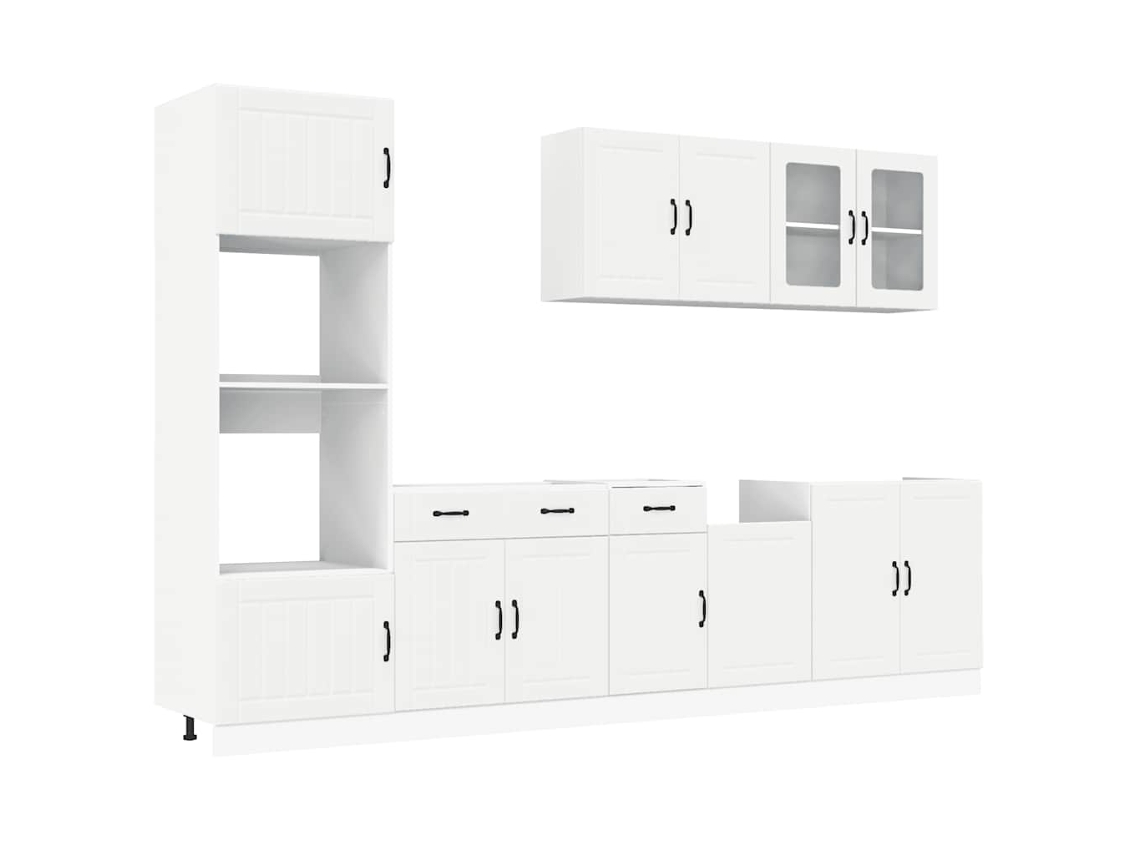 Juego de gabinetes de cocina de 7 piezas Kalmar Blanco EXCLUSIVO DE LA CASA