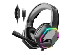 Micrófono Jogos Surround Rgb Cancelamento Yizhood Acrílico Negro
