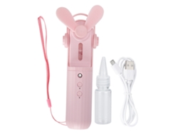 Ventilador silencioso portátil recargable por USB con función de batería externa y sistema de hidratación.
