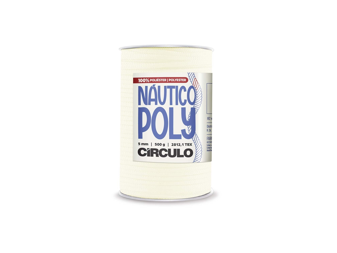 Hilo de crochet Nautical Circle Poly, 500 g, color crema 1074