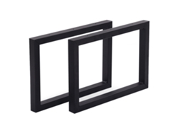 Juego de 2 Patas para Banco [EN.CASA] Lunderskov (Acero - Negro Mate - 35 x 50 cm)