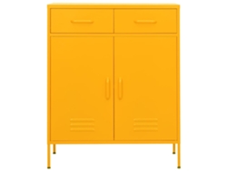 Mueble de almacenamiento de acero amarillo mostaza Maison Exclusive (80 x 35 x 101,5 cm)