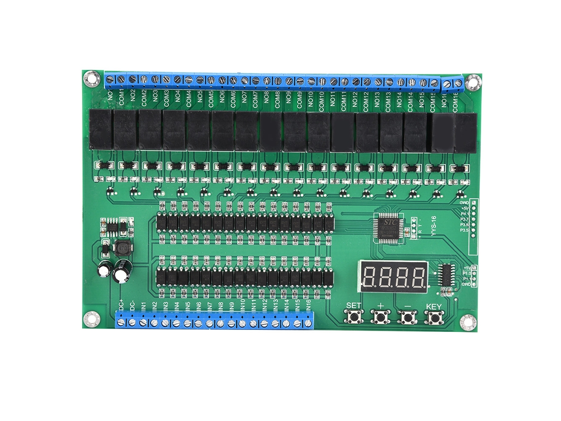 2026-módulo De Control De Relé De 16 Canales Con Display Digital Plc/autobloqueo Interbloqueo Encendido/apagado Momentáneo