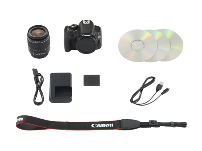 Kit Cámara Réflex CANON 100D + 18-55mm DC III (Negro - 18 MP - Sensor: APS-C - ISO: 100 a 6400)