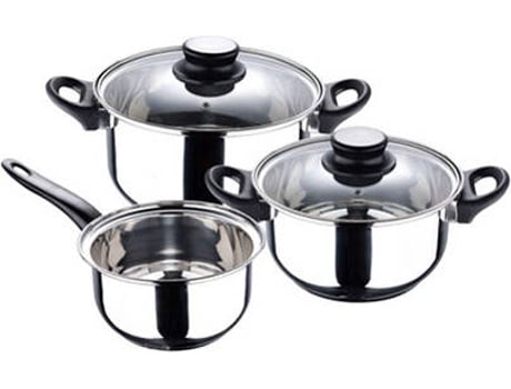 Batería de Cocina de Inducción SAN IGNACIO Palma (Acero Inoxidable - 5 Piezas)