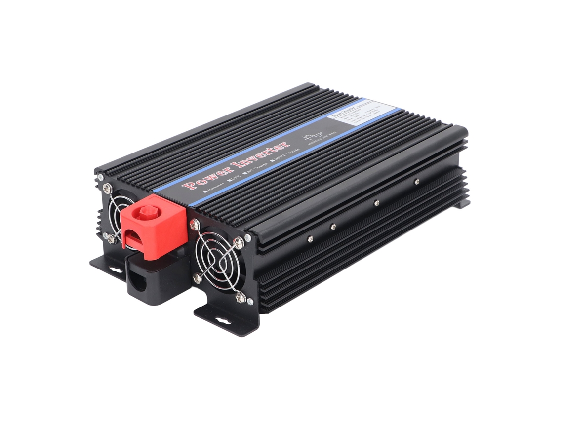 Convertidor de potencia de CC a CA de 1500 W con ondas sinusoidales modificadas, pantalla LCD y toma de CA, entrada de 12 V/24 V, salida de 110 V