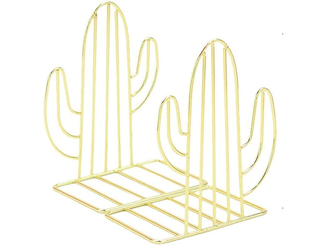 Soportes De Libros De Metal Modernos Decorativos Cactus Para Estantería Hogar Oficina Biblioteca
