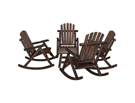 Conjunto 5 de muebles de jardín VIDAXL madera maciza de abeto