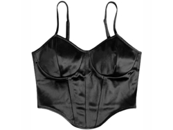 2026-top Crop Corset Para Mujer Con Satin Y Diseño De Ajuste De Cintura Y Pecho