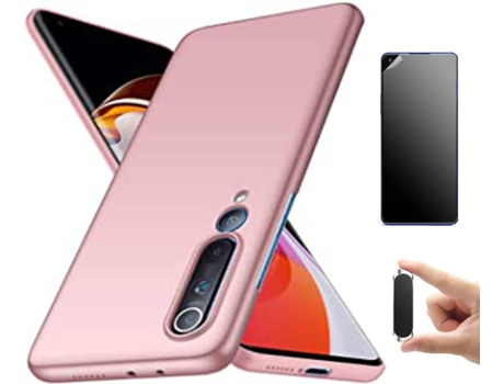 Kit Carcasa, Protector y Soporte Xiaomi Mi 10 Ultimatte Turtleshell Rosa