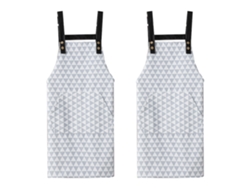 JILLIOPER Delantal floral para mujer 2 uds., impermeable de verano, para cocina y hogar, de lona, para cocinar y catering