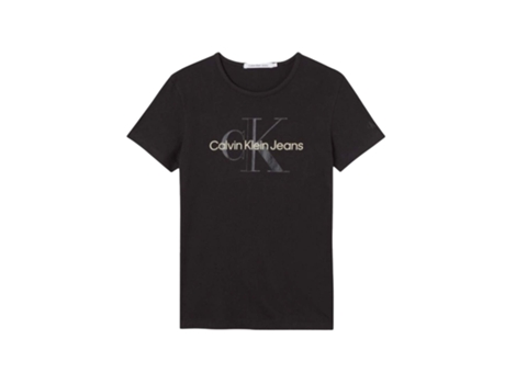 Camiseta para Mujer CALVIN KLEIN (M - Negro)
