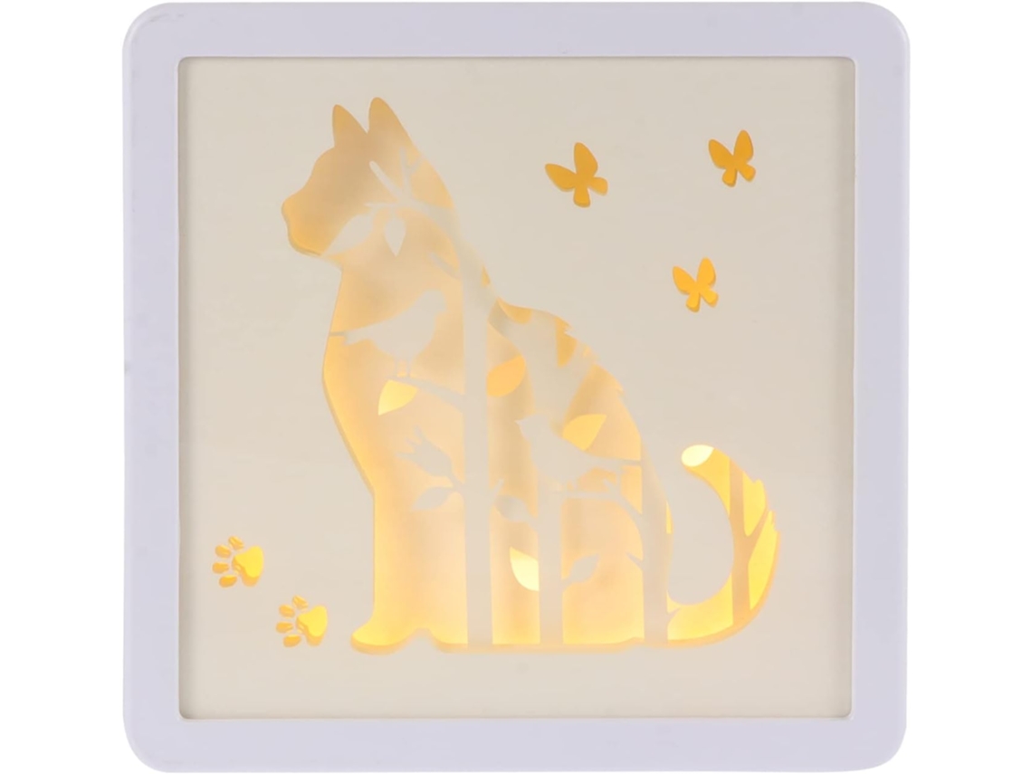 1 Juego De Recortes Decorativos Con Diseño De Gato Para Luz Nocturna, Ideales Para Decorar El Escritorio.