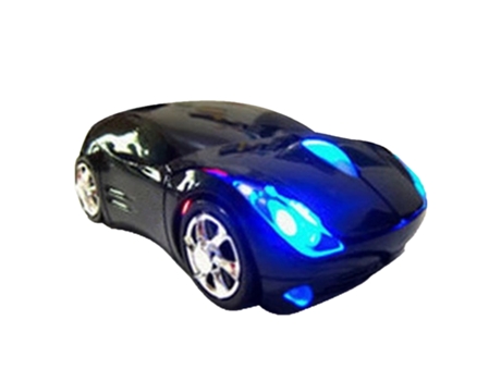 Diseño ergonómico Agarre cómodo Rodillo antideslizante 3 botones Ratón óptico Forma de coche deportivo Ratón inalámbrico para juegos de 2,4 GHz Acc...