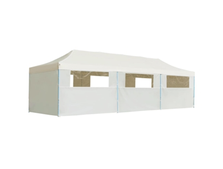 MAISON EXCLUSIVE Carpa plegable Pop-up con 8 paredes laterales 3x9 m crema