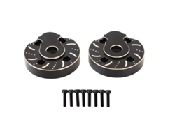 2 Tapas De Latón Para Puertas Con Contrapeso Para Coche Rc Crawler Capra Scx10 Iii 1/10, Eje Delantero Y Trasero, Color Negro.