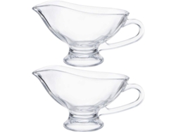 Pacotes De Plato De Salsa De Vidro 11 Oz Com Manga Transparente Para Comidas Festivas E Festa