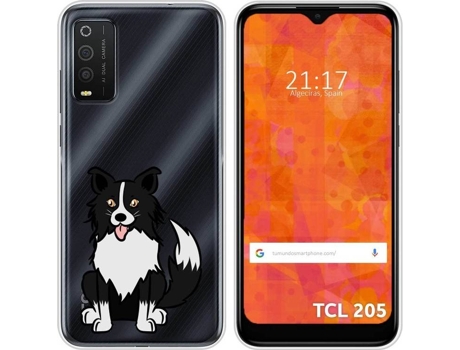 Carcasa TCL 205 TUMUNDOSMARTPHONE Dibujos Transparente Perros 01 Multicolor