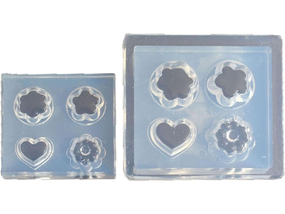 Juego De 2 Moldes De Silicona Para Pasteles Con 4 Agujeros Para Masa, Chocolate Y Crema.