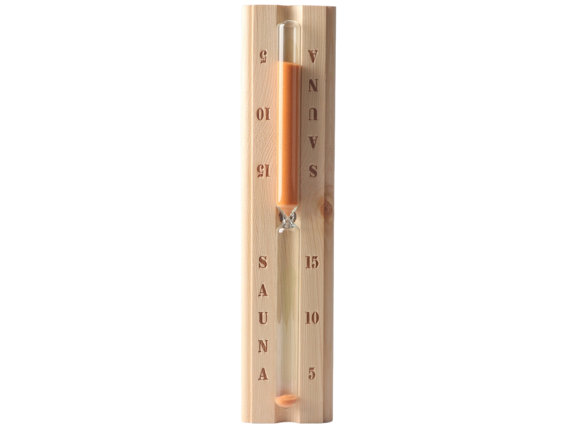 Reloj de arena de madera para sauna de 15 minutos. Equipo de spa para sauna.