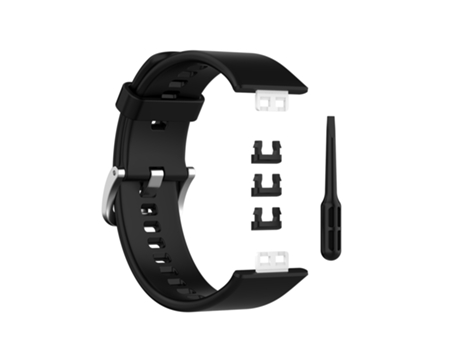 Correa de reloj inteligente para Huawei Watch Fit de silicona con hebilla de acero inoxidable (negro)