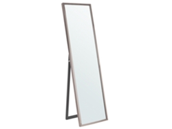 Espejo de pie BELIANI Torcy de Material sintético Plateado 40x2x140