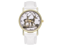 Reloj De Pulsera De Cuarzo Elegante Y Moderno Para Mujer Y Hombre Color Blanco