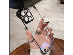 (iphone 14 Pro Max Negro) Funda Para Teléfono Apple Sin Marco, Galvanizada, Resistente A Caídas Y Al Polvo.