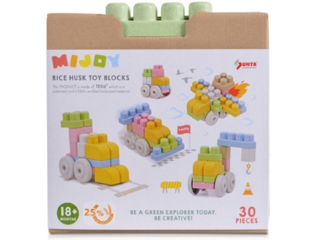 Blocs de Construcción SUNTA TOYS 30 Unidades Boquillas Ecológicas Mijoy (Edad Mínima Recomendada: 18 meses)