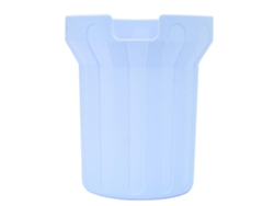 Elegante Portavasos De Silicona Antideslizante Y Antirruido Con Funda De Silicona Azul Claro.