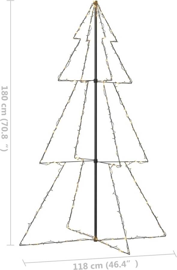 Árbol de Navidad VIDAXL con Luces LED (Verde - 118x180 cm)