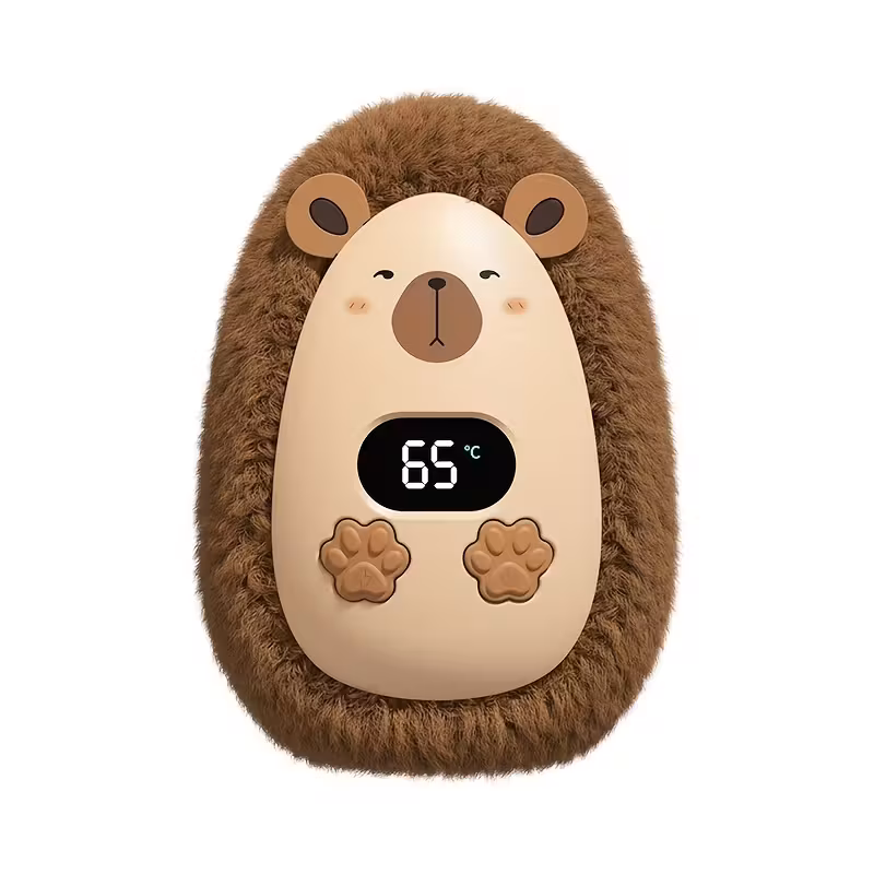 Lindo calentador de manos de peluche con 3 configuraciones de temperatura y pantalla digital, un regalo encantador de Stelasplen