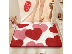 Alfombra de Baño LUUCOZK Antideslizantes Absorbentes Decoración Baño Secado Poliéster Multicolor (50x80cm)