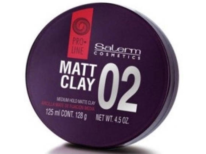 Cera para el Pelo SALERM Matt Clay Medium Hold Matte Clay (125 ml)