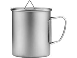 Taza plegable de camping SFUSHOS con tapa para viajes y picnics.