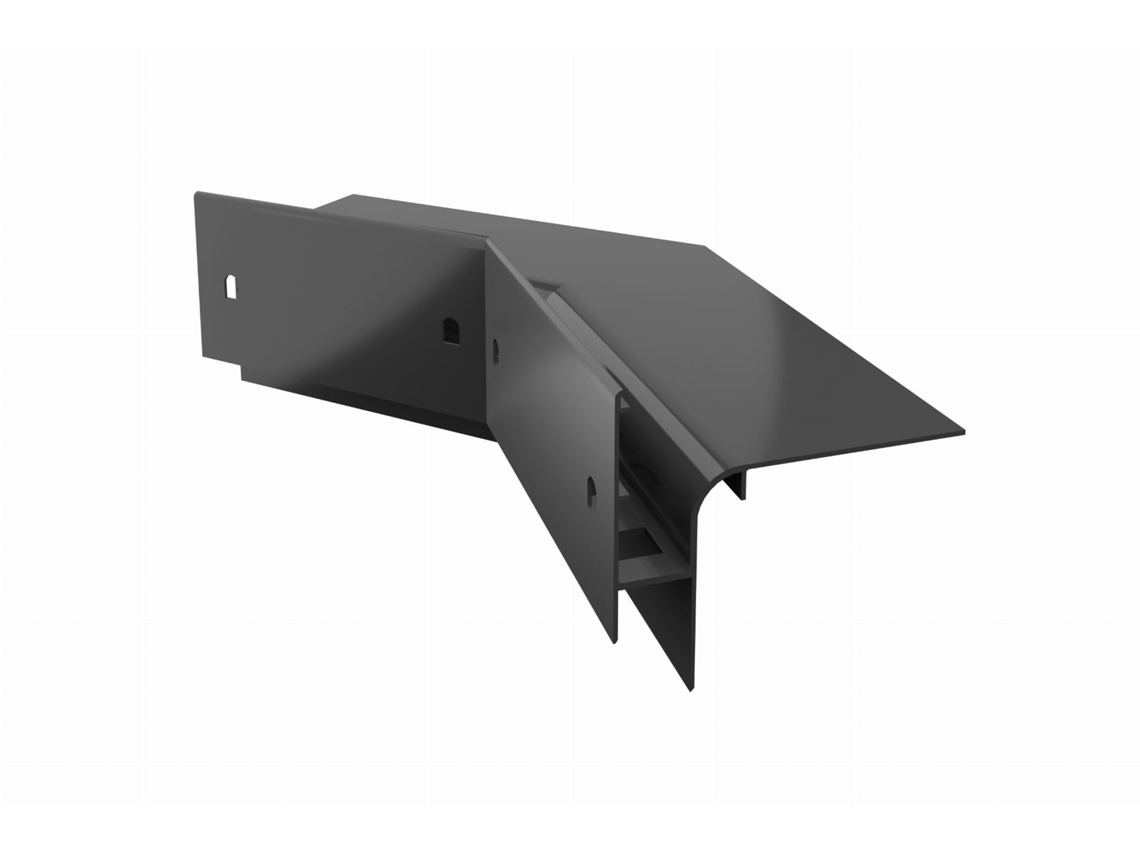 Esquina interior de aluminio Renoplast® de 135° para perfil de alero W30r Grafito  Acabado de terrazas  Suelos elevados ventilados