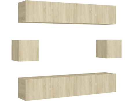 Conjunto 6 de muebles de salón VIDAXL roble Sonoma