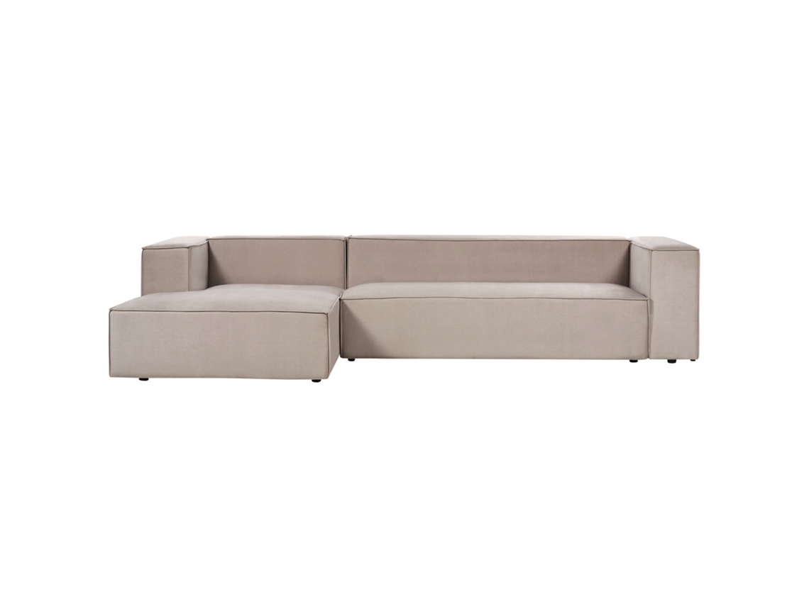 Sofá de 3 plazas BELIANI Vernon de Terciopelo Beige 330x178x68