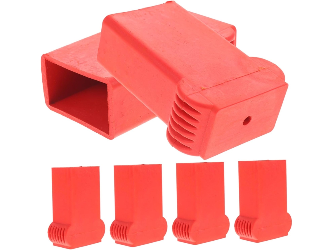 Juego De 6 Protectores Antideslizantes De Goma Para Patas De Escalera De 3x5 Cm, Duraderos.