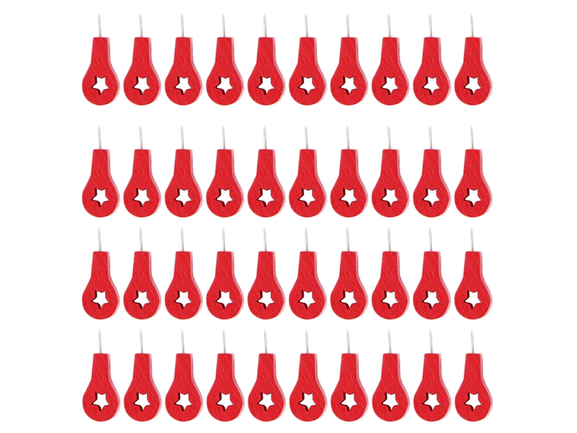 40 Piezas De Chinchetas Con Forma De Mapa, De Madera Roja, Para Material Escolar Y De Oficina.