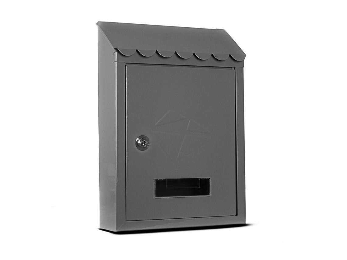 Buzon exterior SBL gris de metal para paqueteria correo de pared
