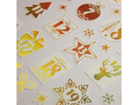 Pegatinas de los números del calendario de adviento