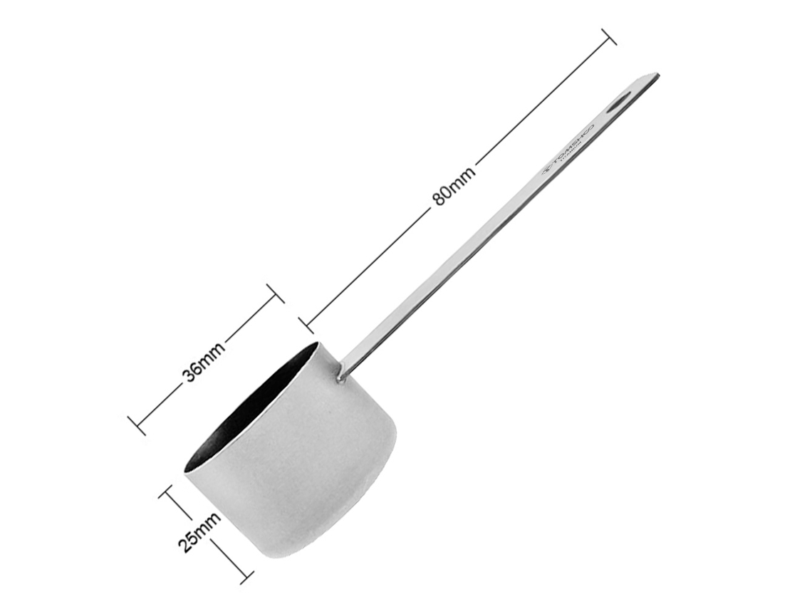 Colher De Café De Metal Ti Capacidade 8g 1 Colher De Sopa Com Alça Curta/longa Para Café Em Pó E Polvos