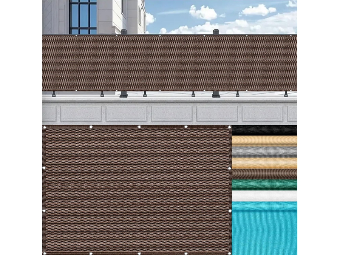 65 X 490 Cm, Pantalla Privacidad, Hdpe, Resistente Al Viento, Para Balcón, Jardín