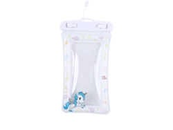 Funda protectora impermeable táctica para teléfono, color blanco, diseño de caballo.