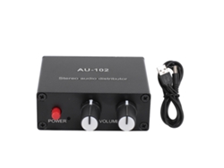 Amplificador De Sonido Estéreo De 2 Canales, 1 Entrada, 2 Salidas (3,5 Mm), Control Independiente, Distribuidor, Preamplificador.