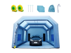 Cabina de pintura inflable fabricada en tela Oxford duradera y PVC por Tekmaquinas
